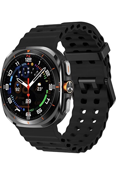 BRF KaraWorkSell Teknoft Samsung Galaxy Watch Ultra 47mm ile Uyumlu Delikli M...