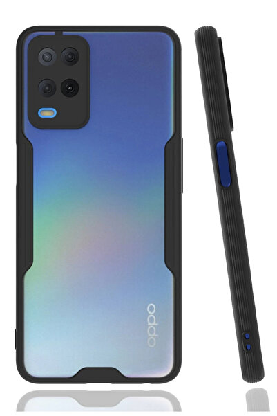 FREEDOM STOREE حافظة نيو فيس لهاتف اوبو A54 4G سيليكون بلاتينيوم - أسود