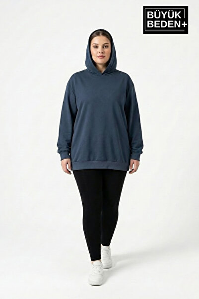 Superlife Women's Plus Size Slim Hooded Sleeves and Skirt Ribbed Thin Swatshi...