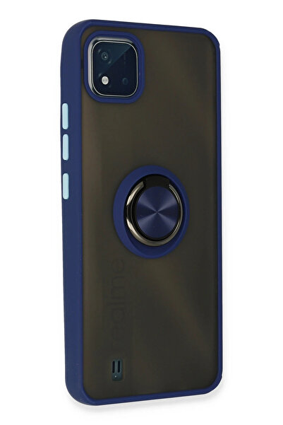 POYRAZ MARKET Newface Realme C11 2021 حافظة مونتريال من السيليكون مع حلقة - أ...