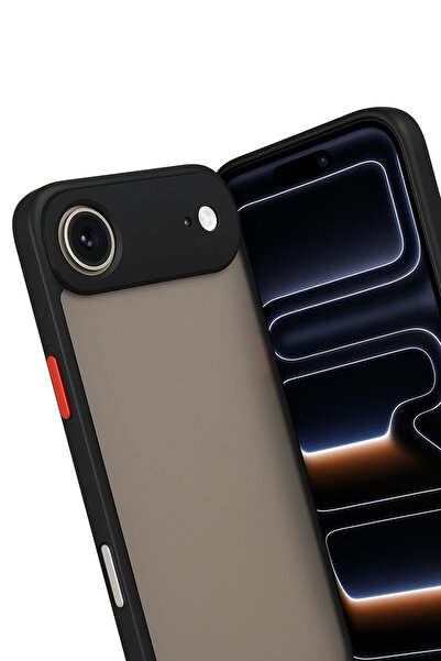 POYRAZ MARKET غطاء حماية سيليكون مونتريال لهاتف آيفون 17 إير من نيوفيس - أسود