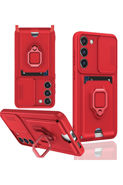 Rubyyavm حافظة نيو فيس لهاتف سامسونج جالاكسي S23 بلس من السيليكون مع بطاقة زي...