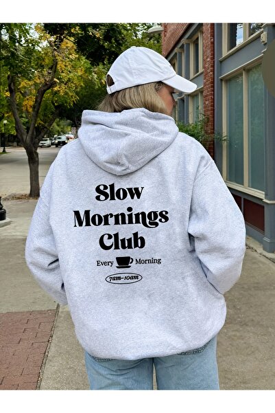 Deocept Hanorac unisex cu imprimeu pe spate, cu buzunar cangur, croială confo...