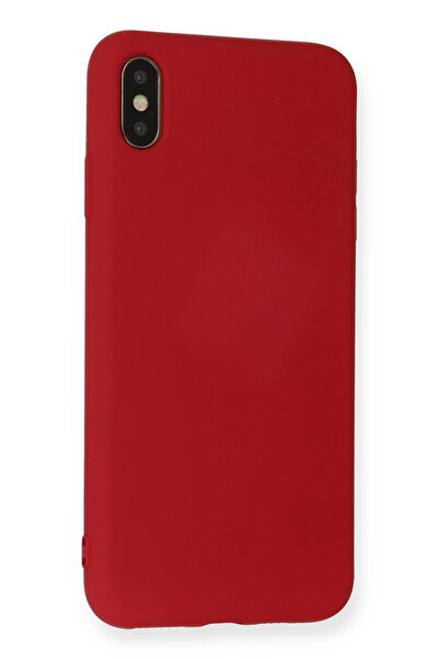 Kazan Hobi حافظة آيفون X من نانو نانو من السيليكون المخملي الداخلي - أحمر