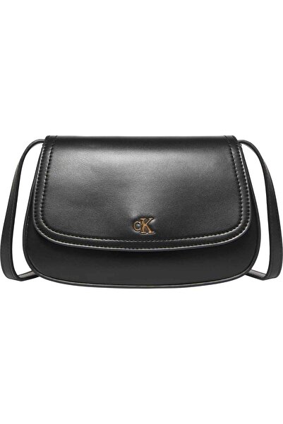 Calvin Klein Women's Brand Logo Black Shoulder Bag Suitable for Daily Use Lv0...