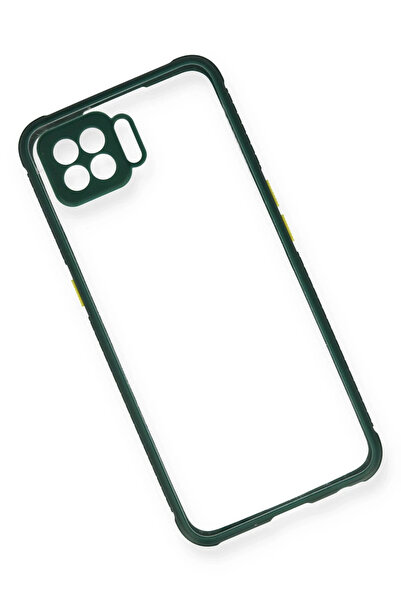 FREEDOM STOREE جراب Newface لهاتف اوبو A73 مصنوع من السيليكون الشفاف - أخضر داكن