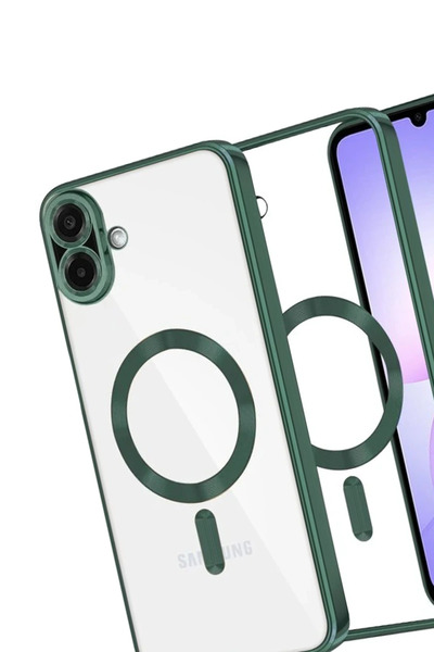 FREEDOM STOREE غطاء Newface Samsung Galaxy A07 4G Kross Magneticsafe - أخضر داكن