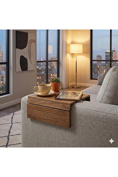 BRF FantastikSell Koltuk Kolçak Sehpası – Bardak, Atıştırmalık, Telefon ve Ku...