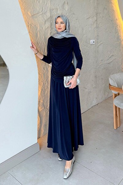 Hazamoda Jordan Sandy Skirt Suit Navy Blue