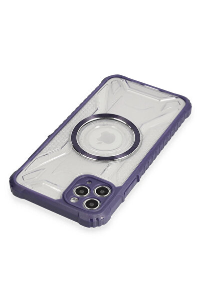 TBL DEKOR حافظة Newface لهاتف آيفون 11 برو ماكس براغ مغناطيس سيف - بنفسجي غامق