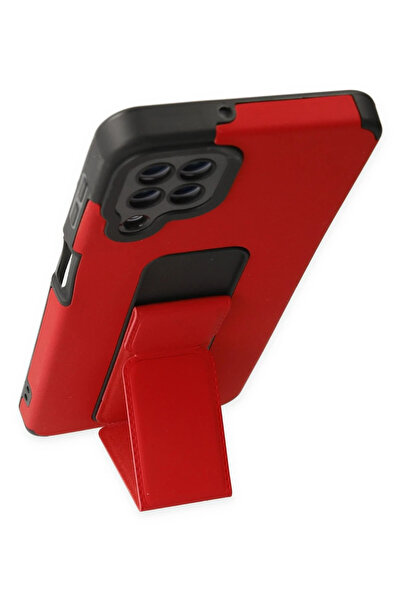 TBL DEKOR جراب Newface لهاتف سامسونج جالاكسي A22 ميجا ستاند سيليكون - أحمر