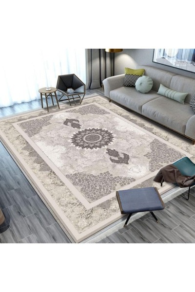 smart home سجادة مجلس مخملية كبيرة 350 × 250 سم | سجادة أرضية مبطنة مانعة للا...