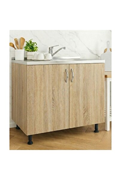 OEM Mască de bucătărie, Stejar Sonoma, 18mm, 87x50x80cm