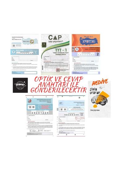 Karma Kitaplar TÜRKİYE GENELİ TYT 5ADET KURUMSAL DENEME OPTİK VE CEVAP ANAHTA...