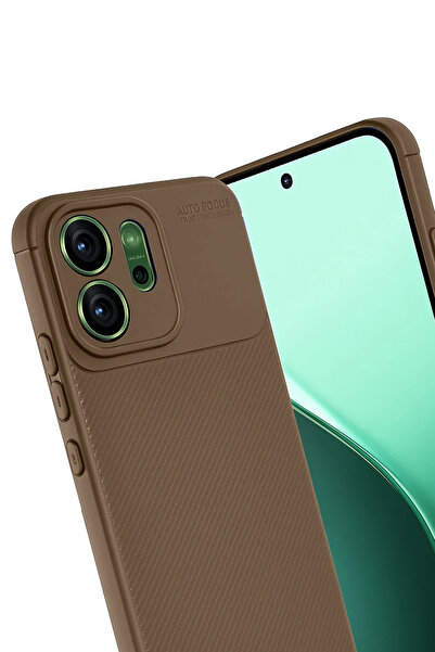 FREEDOM STOREE غطاء كربون أوتوماتيكي التركيز لهاتف أوبو رينو 14 إف - بني