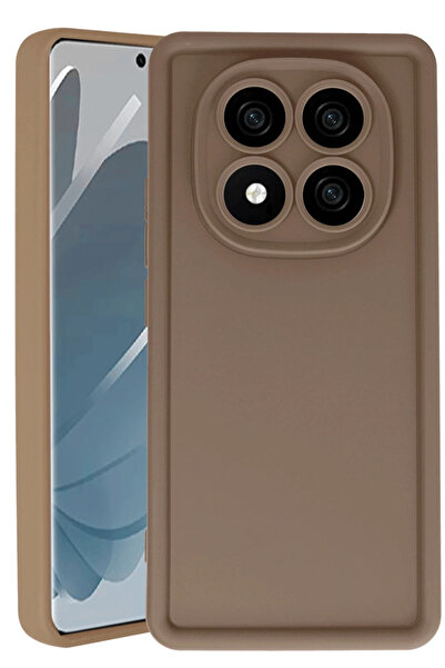 FREEDOM STOREE نيوفايس حافظة شاومي ريدمي نوت 14 برو 5 جي فييرا سيليكون - بني