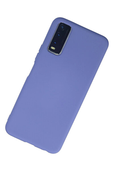 POYRAZ MARKET حافظة نيو فيس لهاتف فيفو Y11S نانو من الداخل سيليكون مخملي - ليلك