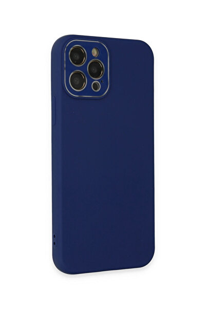 POYRAZ MARKET غطاء حماية زجاجي لهاتف آيفون 12 برو ماكس من نيو فيس - أزرق سماوي