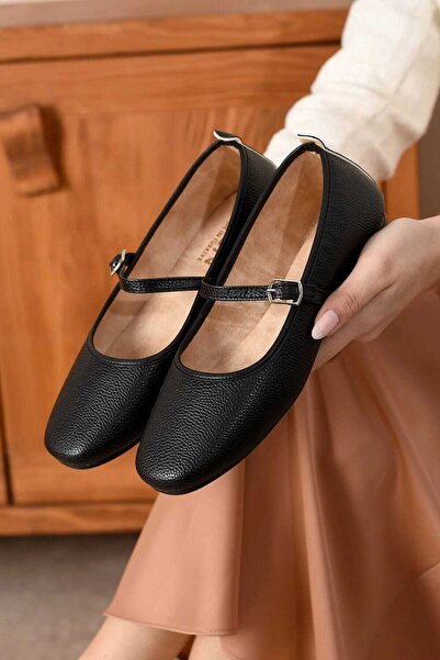 MY MİA MODA Kadın Babet Rahat Hafif Ses Yapmaz Ortopedik Günlük Ayakkabı Babe...