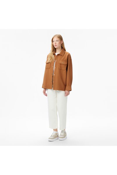 Nautica Kadın Kahverengi Regular Fit Gömlek