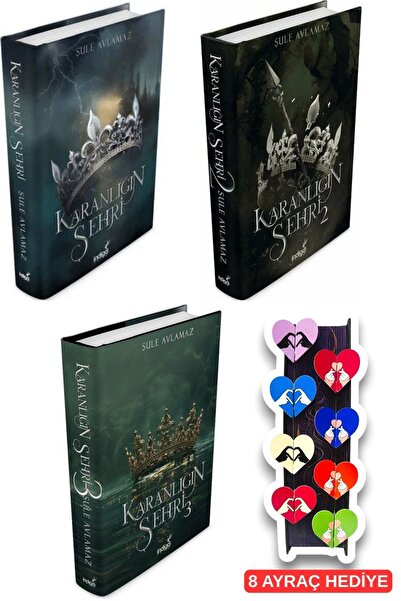 İndigo Kitap Karanlığın Şehri 3 Kitap Set(CİLTLİ)(8'li Özel Tasarım Kalp Ayra...