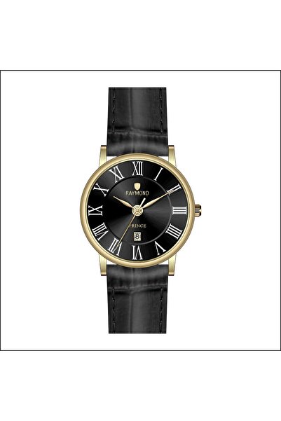Raymond Men's Roman Numerals Classic Retro Watch - Rym-631820 Gold Bk