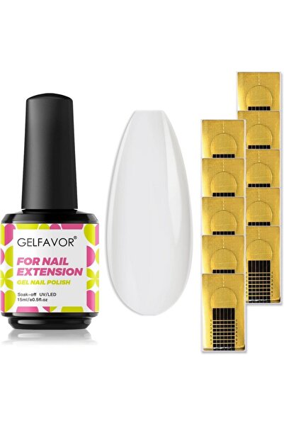 GELFAVOR Gel pentru reconstructie unghii 5 in 1, alb,