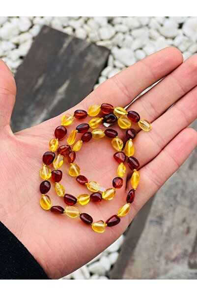 TTS TÜRK TESBİH SANATI Natural Drop Amber Necklace