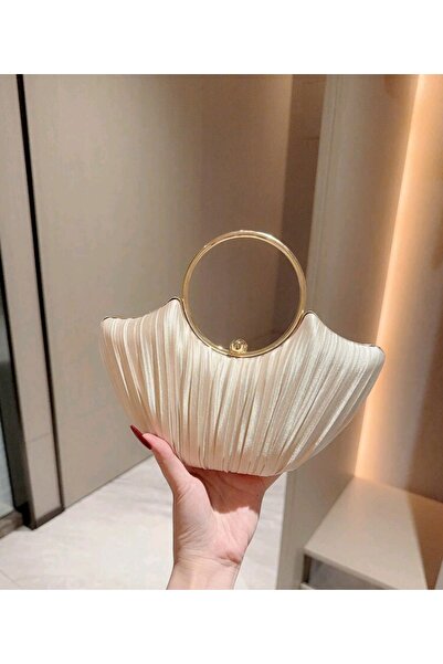 DERMO Pliseli Abiye El Çantası