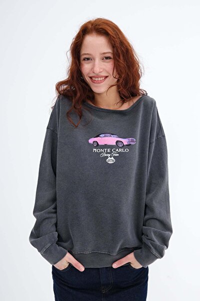 Addax Kayık Yaka Sweatshirt S10606