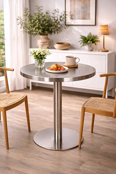 Arnohome طاولة جانبية دائرية مودرن بقاعدة معدنية – تصميم أنيق لغرفة المعيشة و...