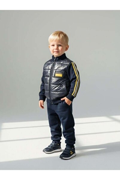 Zekids Set trei piese pentru băieți: tricou cu mânecă lungă și haină