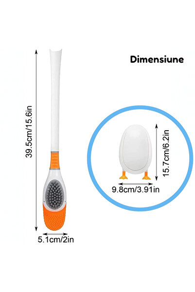 OEM Duckling-shaped toilet and bathtub cleaning brush, wall or floor, 2 clean...