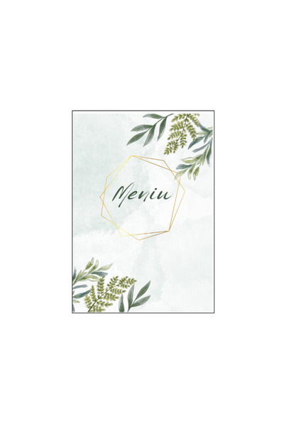 OEM Set meniu nunta/botez tip carte, Model 1- 10 buc