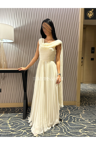 TURKIH Georgette pleated dress
