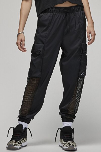 Nike Jordan Essen Utility Womens Pant Black Kargo Cepli Lastik Paçalı Kadın E...