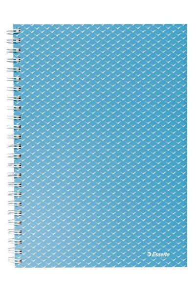 Esselte Caiet spiralat de birou A5, 80 de coli, copertă cartonată albastră, C...