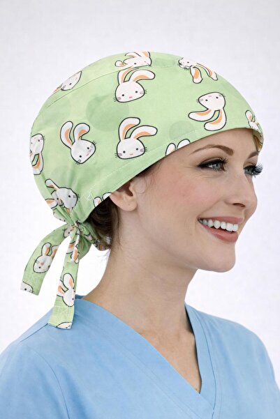 Dr. Mitra Cerrahi Bone Medikal Doktor Hemşire Hastane Bonesi Unisex -Tavşan D...