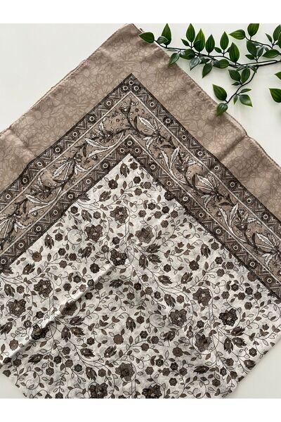 Zambak Large Verd Pattern Cotton Scarf