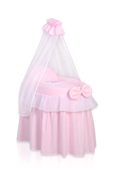 Other Cărucior pentru păpuși - Coșuleț Moise pentru păpuși cu baldachin - Roz