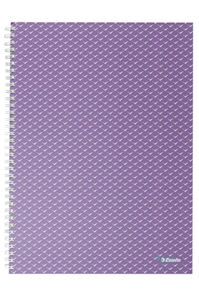 Esselte Caiet spiralat de birou A4, 80 de coli, cu copertă cartonată lavandă,...