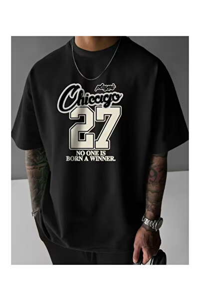 Machetta Unisex Chicago 27 Printed Oversize T-Shirt