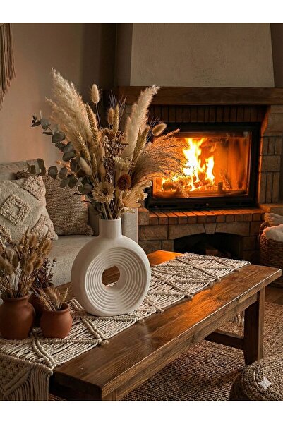 Art-ı Prime Dizayn Modern Nordic Style White Donut Vase with Ring Design - De...
