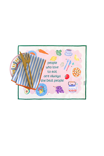 RİTMOHOME Sloganlı, Kareli, Maksimalist, Çizgili, Renkli, Kenar Biyeli Amerik...