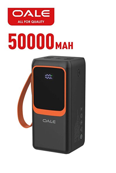 OALE بنك طاقة بسعة 50000 مللي أمبير مع كابلات - شحن سريع بقدرة 22.5 واط