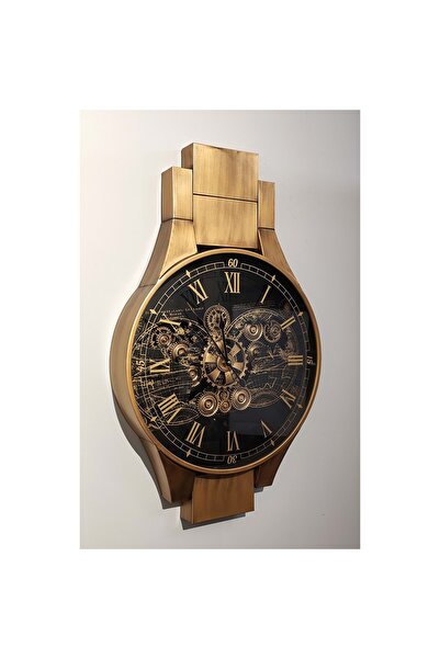 Store Özel Tasarım Metal Çarklı Duvar Saati 49×80 Cm | Endüstriyel Büyük Boy ...