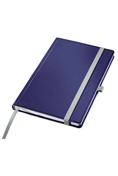 Leitz Caiet de birou A5 cu copertă cartonată albastru-violet, liniată