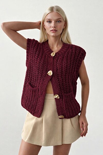 PRANGA Kadın 4899 Selanik Desen Yelek