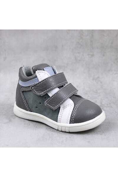 tino Children's sports boots, padded, made of natural leather 3237-GRI/GRI