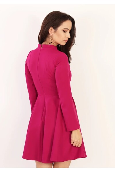 Moze Rochie fuchsia cu linie A